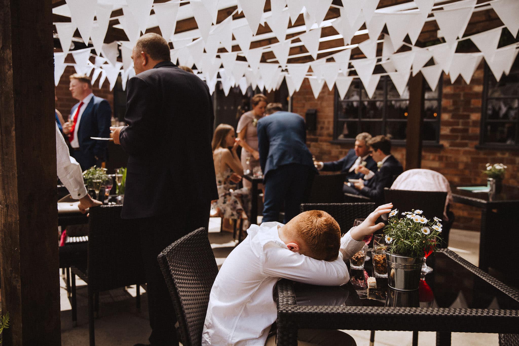 wedding reception at Nottingham pub in the garden