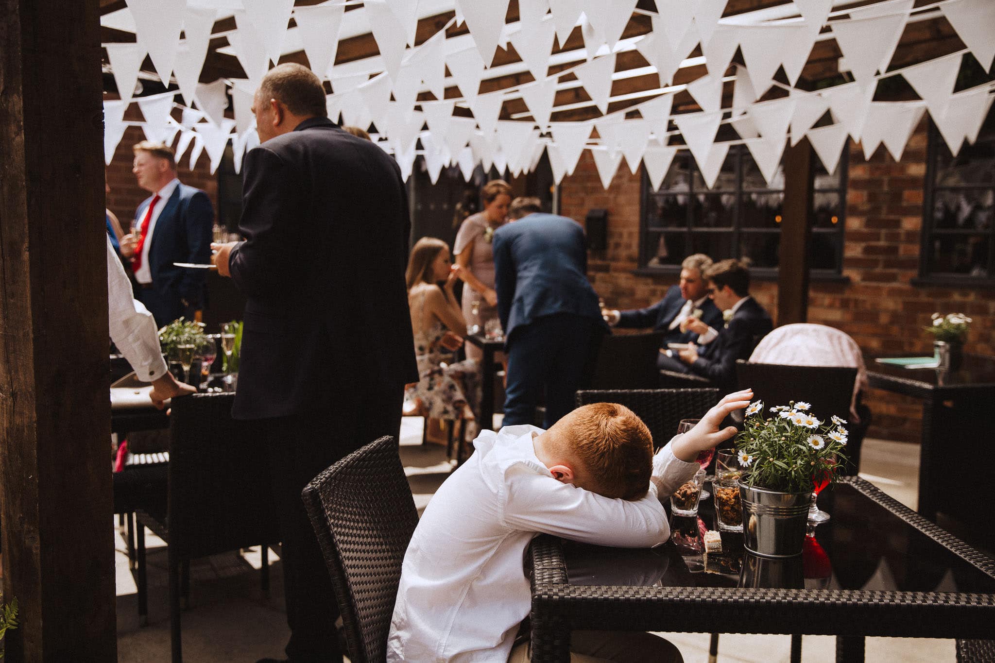 wedding reception at Nottingham pub in the garden