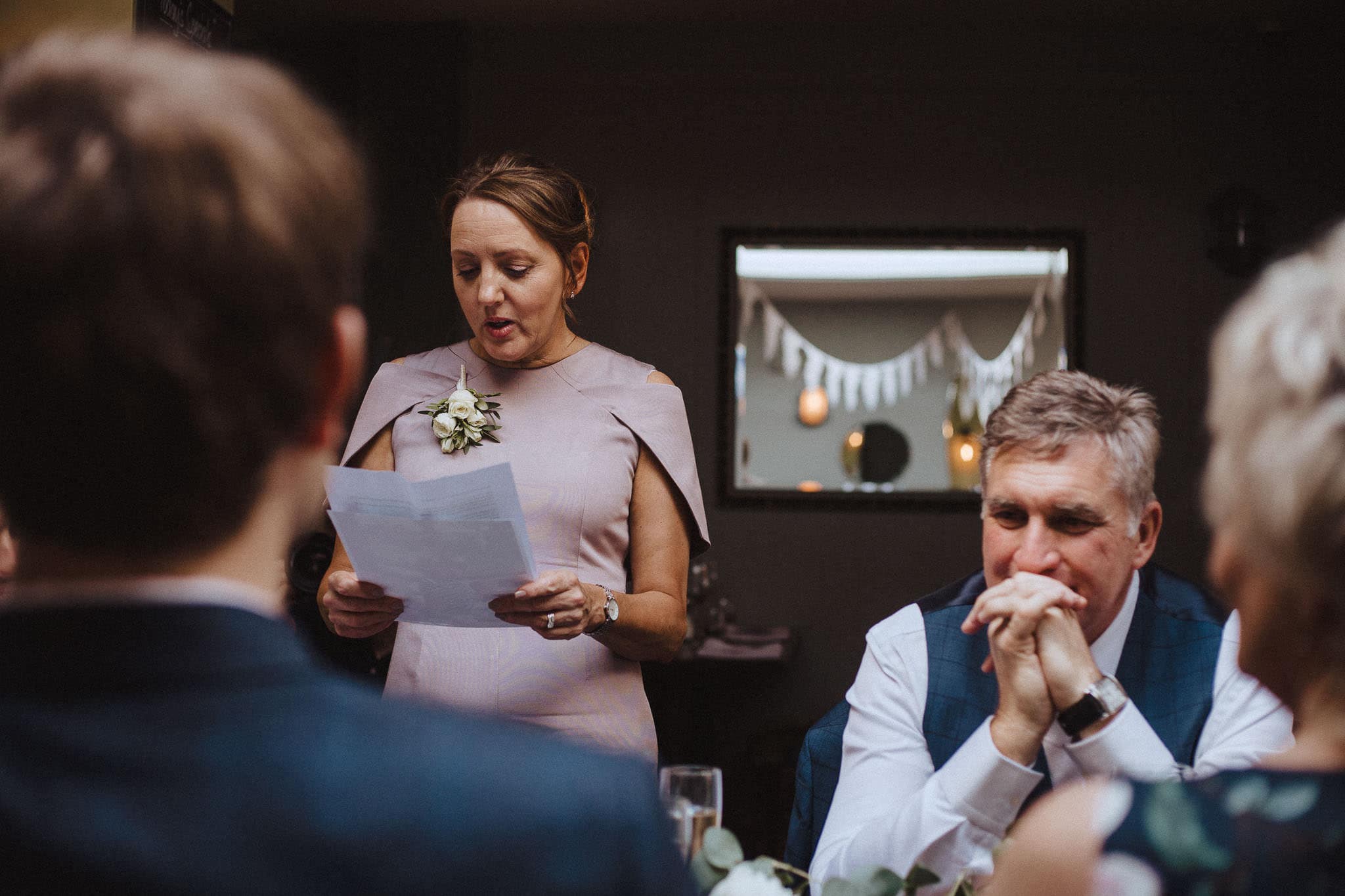 speeches at wedding reception at Nottingham pub