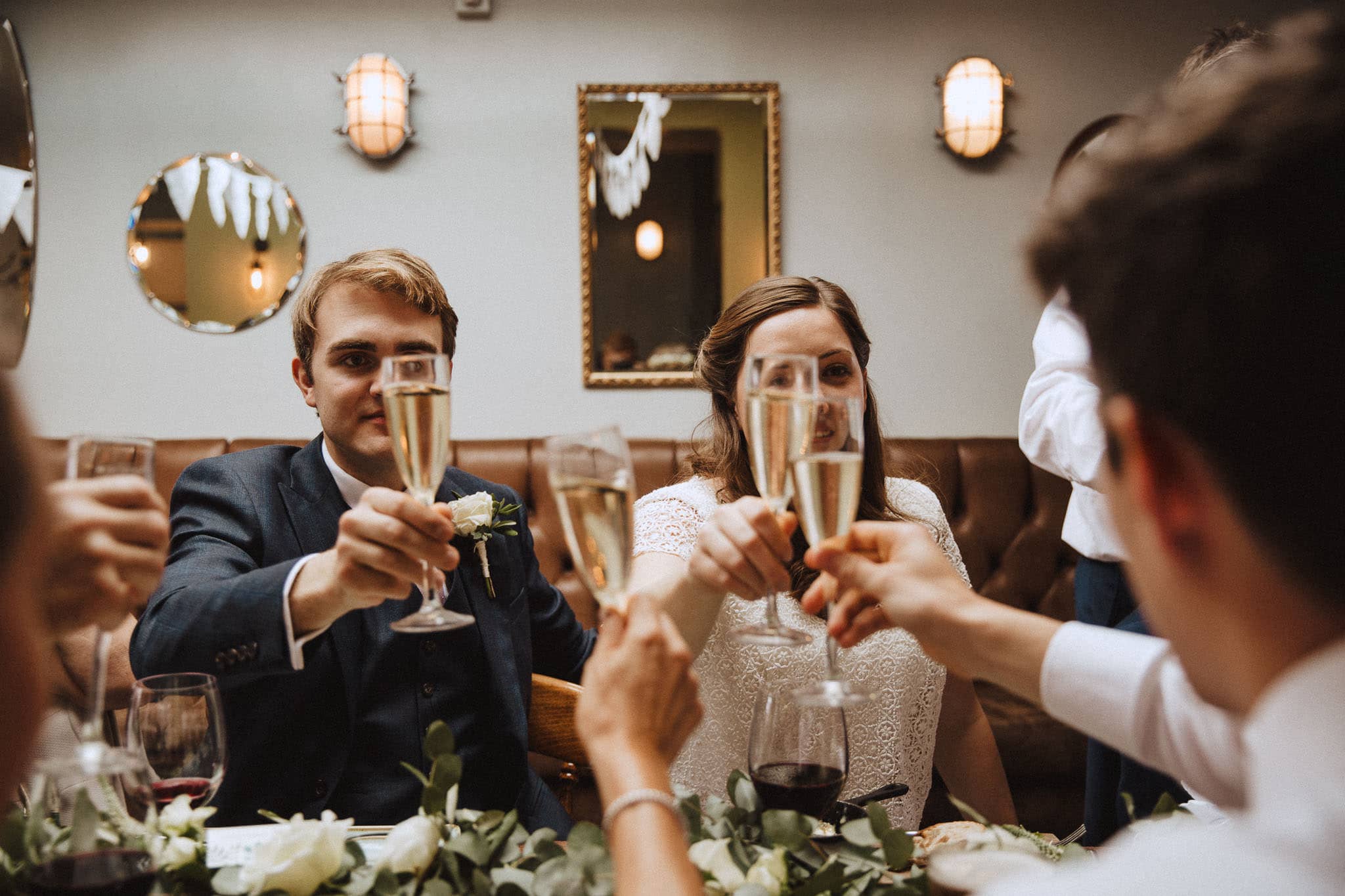 cheers to the bride and groom