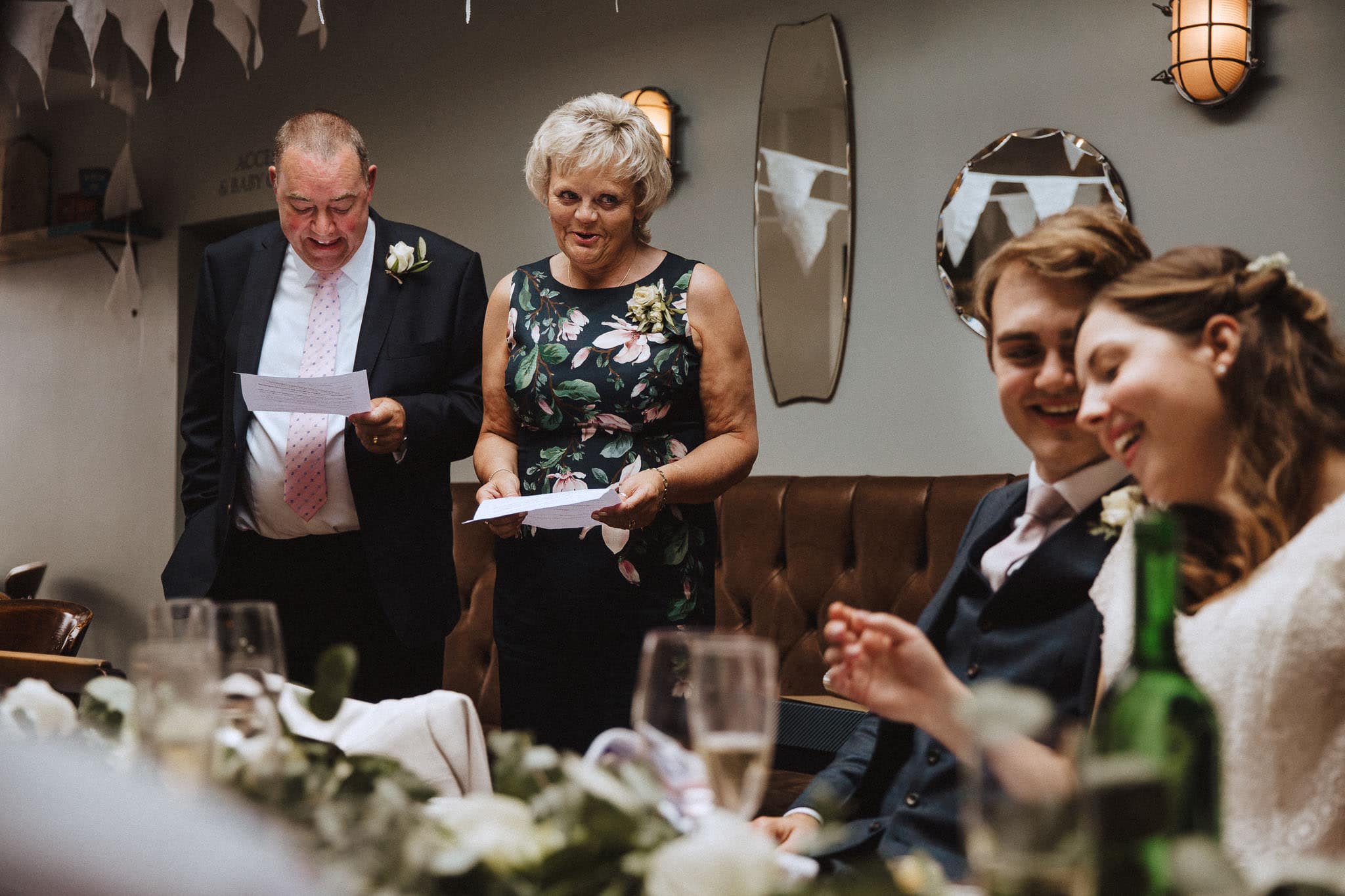 speeches at The Ruddington Arms and Bridgford Hall wedding