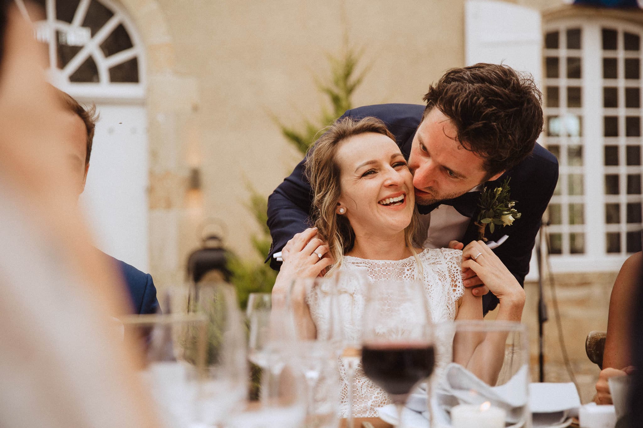 happy bride with her brother