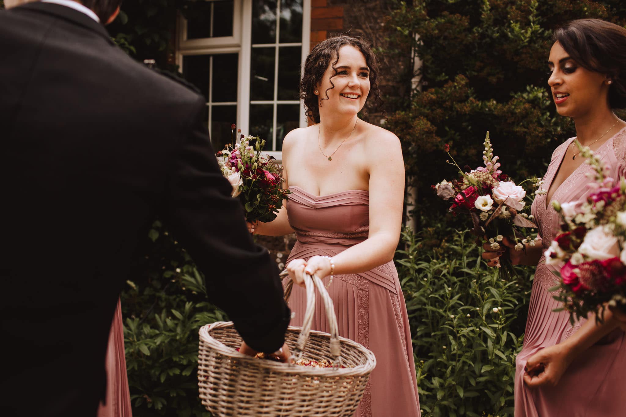 pink bridesmaids dresses