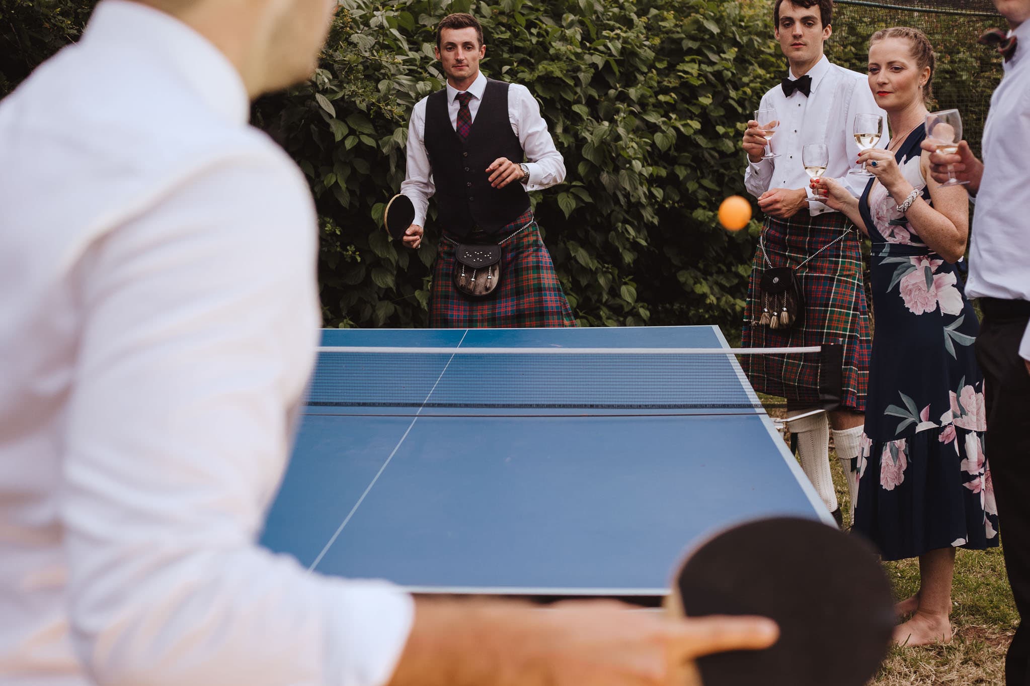 table tennis at a Marquee Wedding at Home