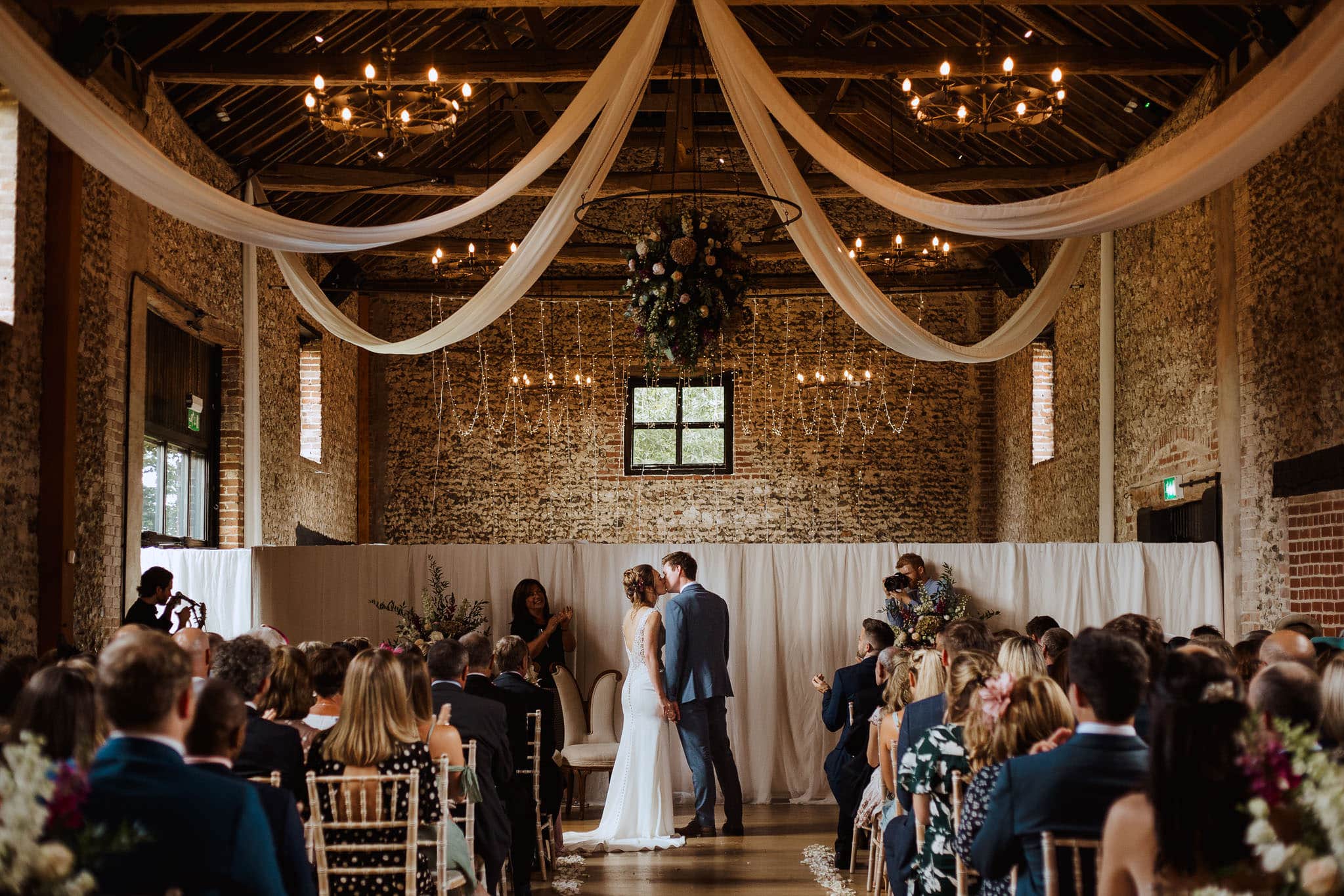 first kiss The Granary Estates Wedding