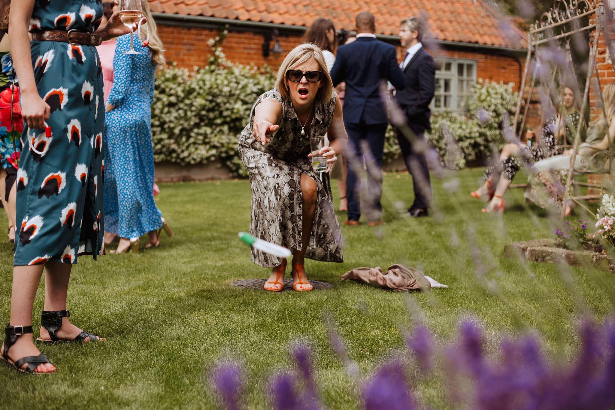 lawn games in the courtyard at The Granary Estates Wedding