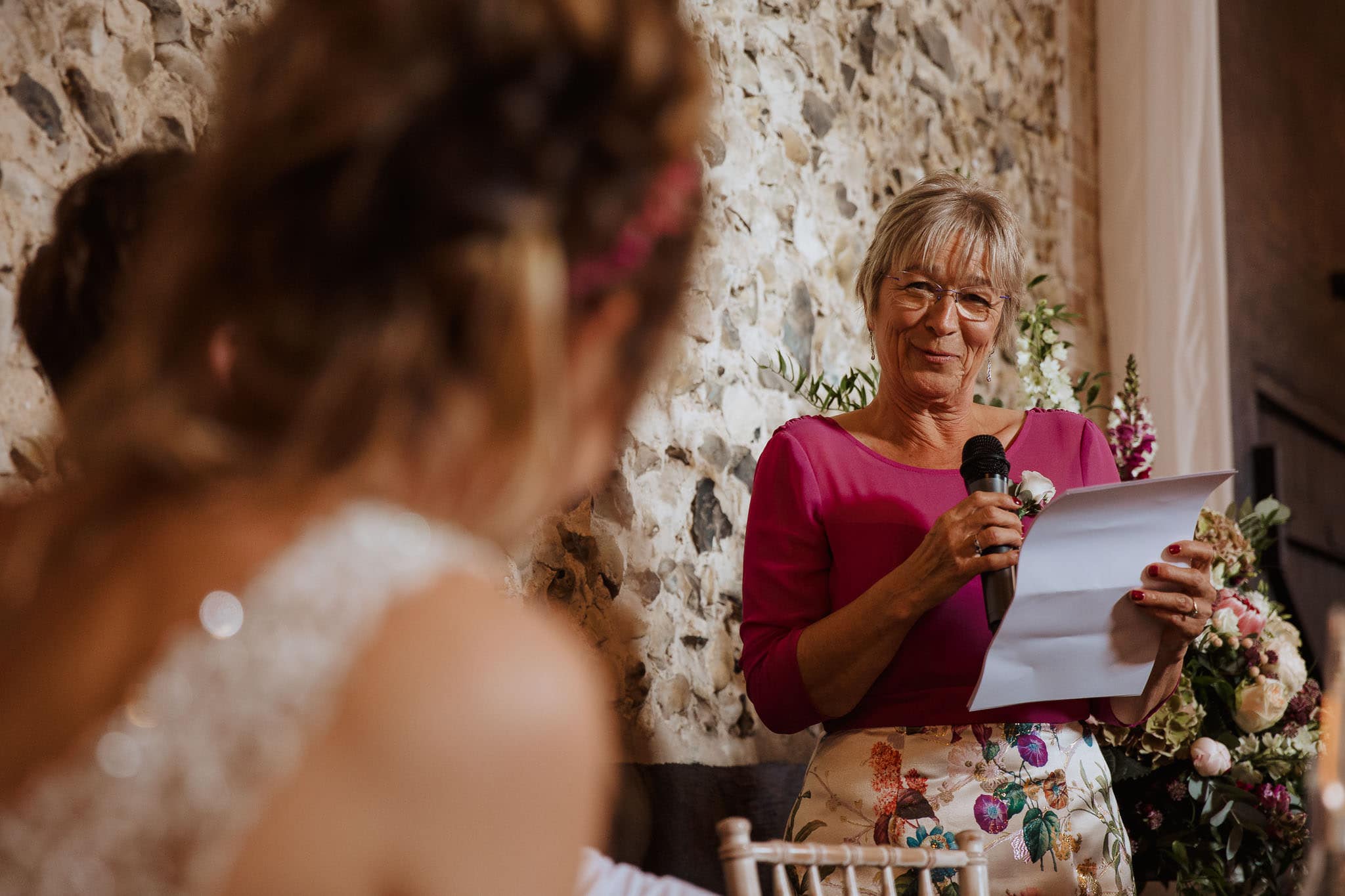 Mother of the bride speech at The Granary Estates Wedding