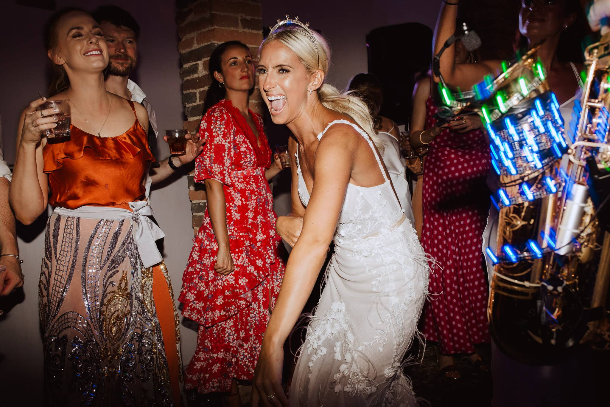 bride loving the dance floor at Borgo Stomennano Wedding