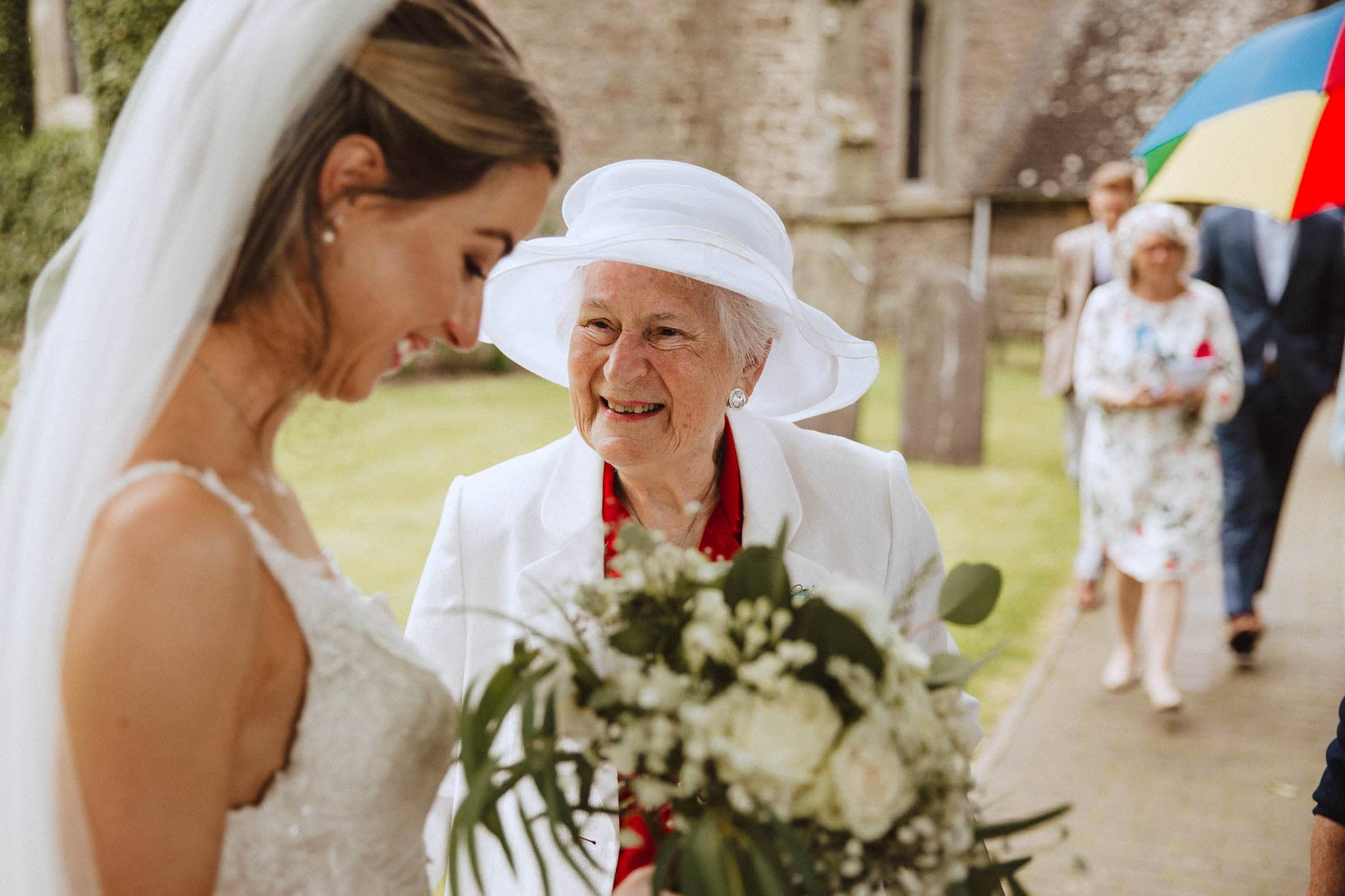 grandma congratulating the bride