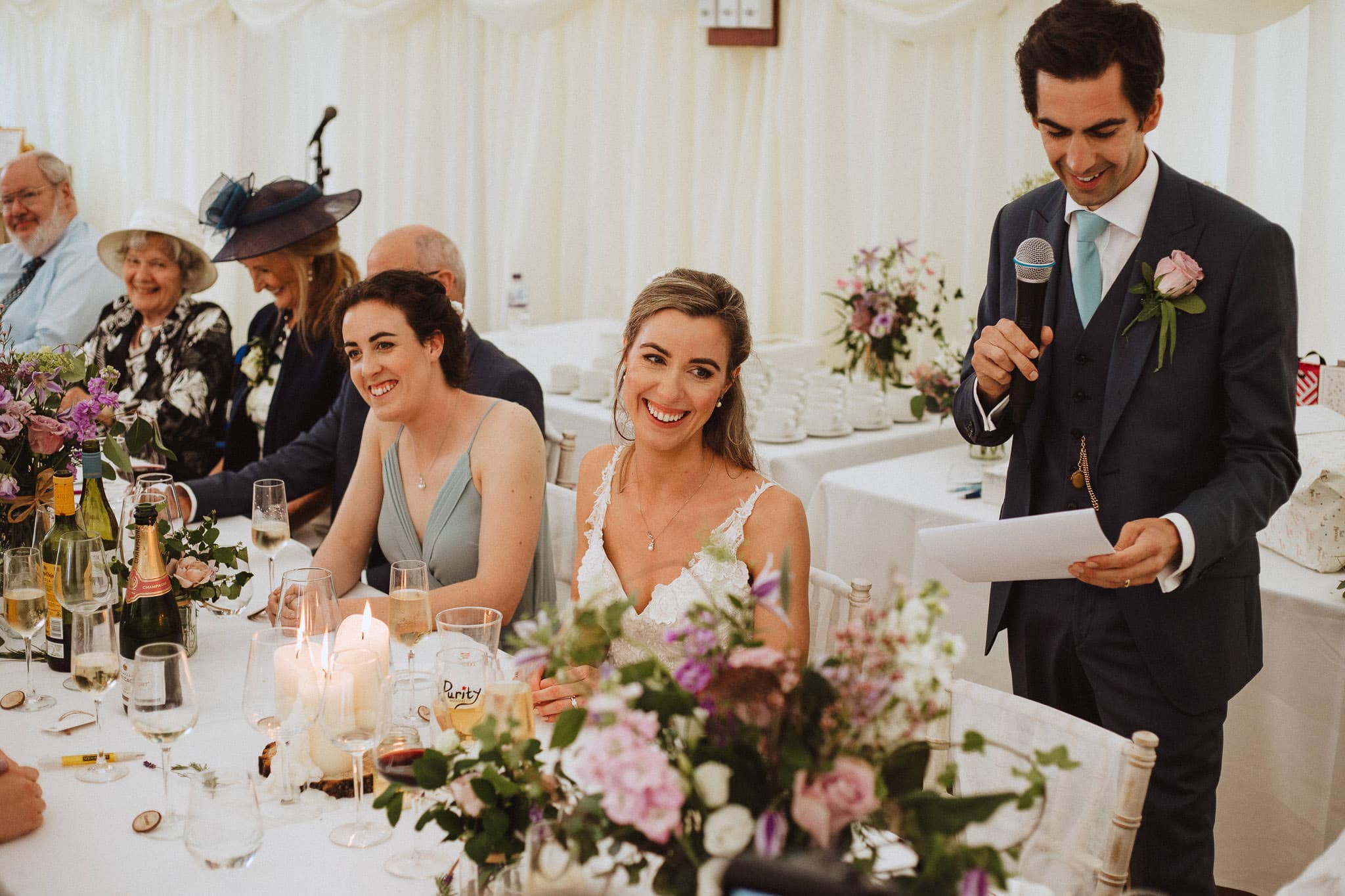 marquee wedding at home in Leicestershire