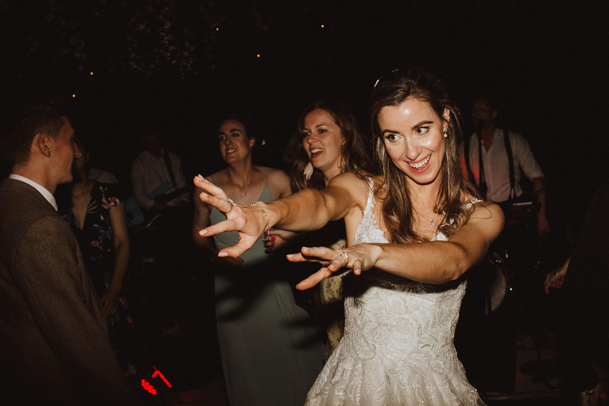 dance floor action at wedding