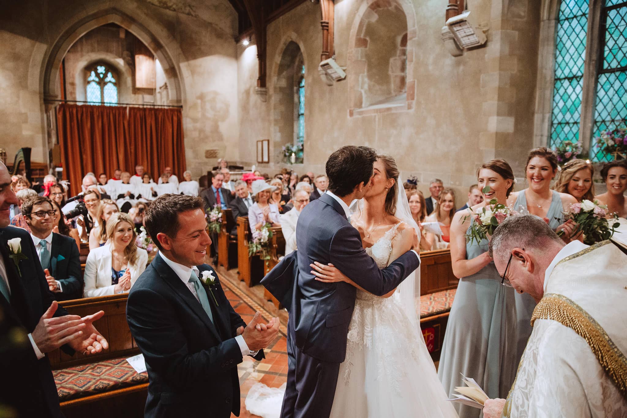 wedding day storytelling the first kiss