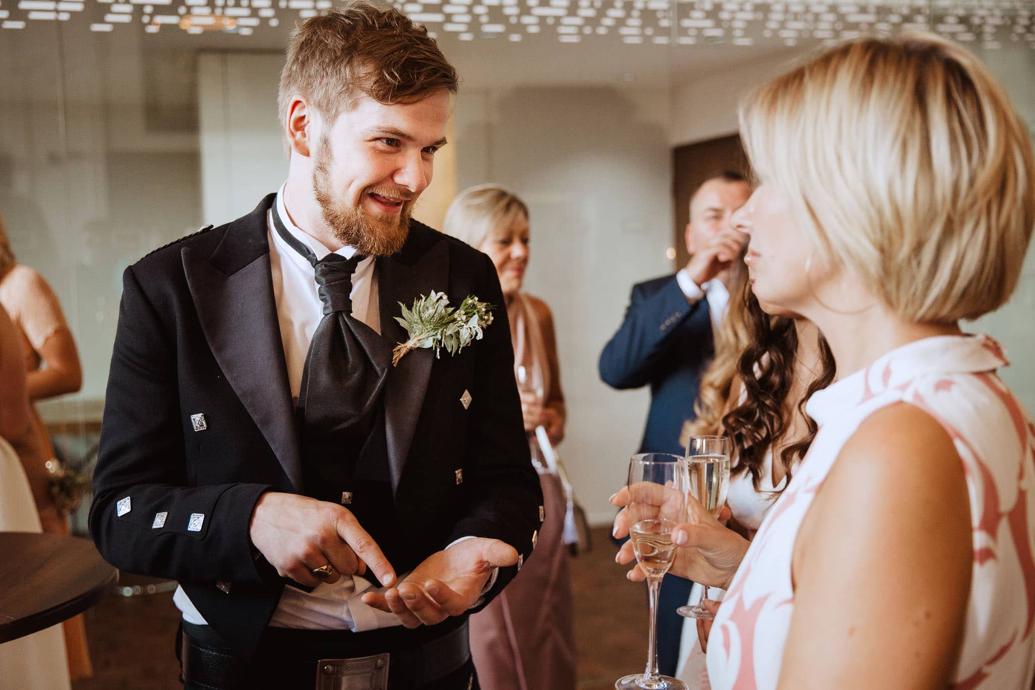 drinks reception Town Hall Hotel Wedding, London