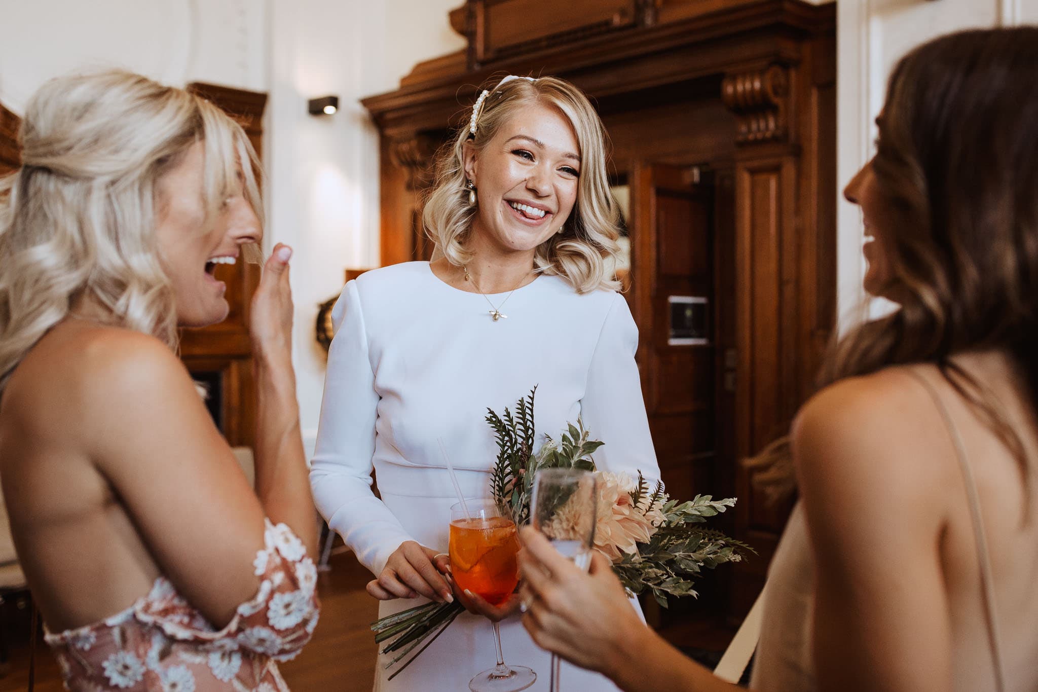 drinks reception Town Hall Hotel Wedding, London