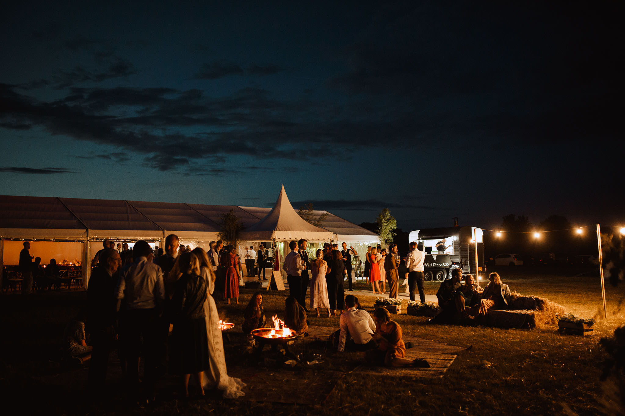 marquee wedding in a field