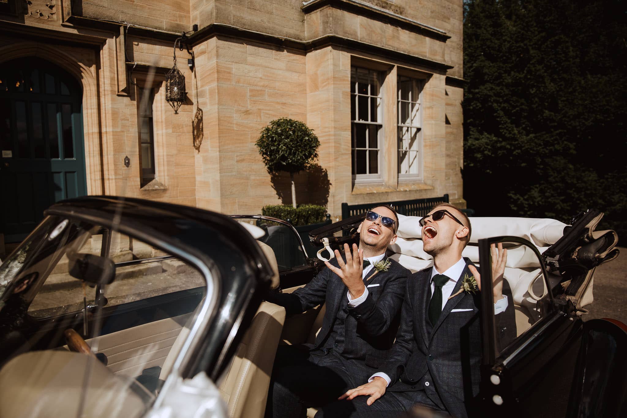 gay wedding at Healey Barn, Northumberland