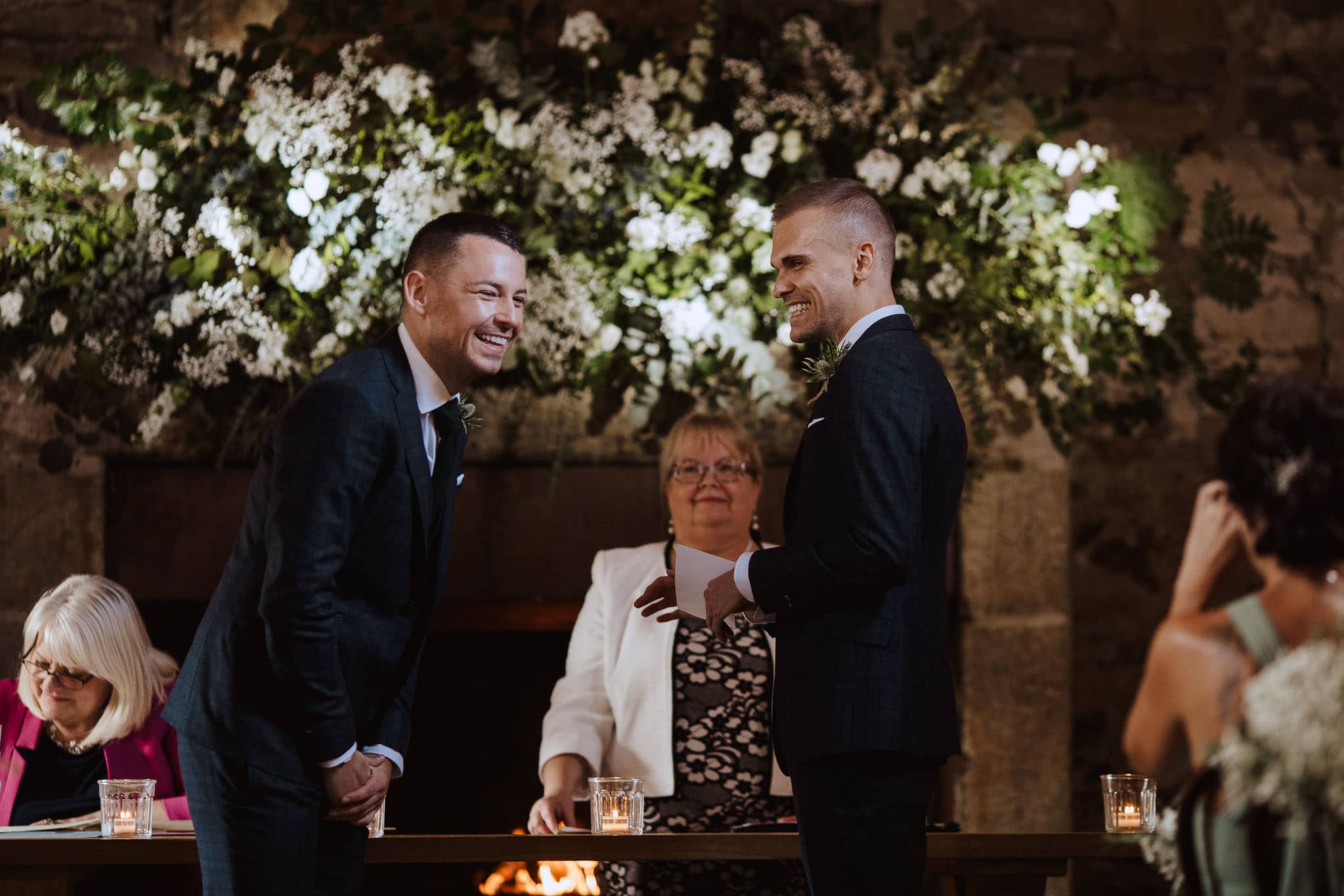 gay wedding at Healey Barn, Northumberland