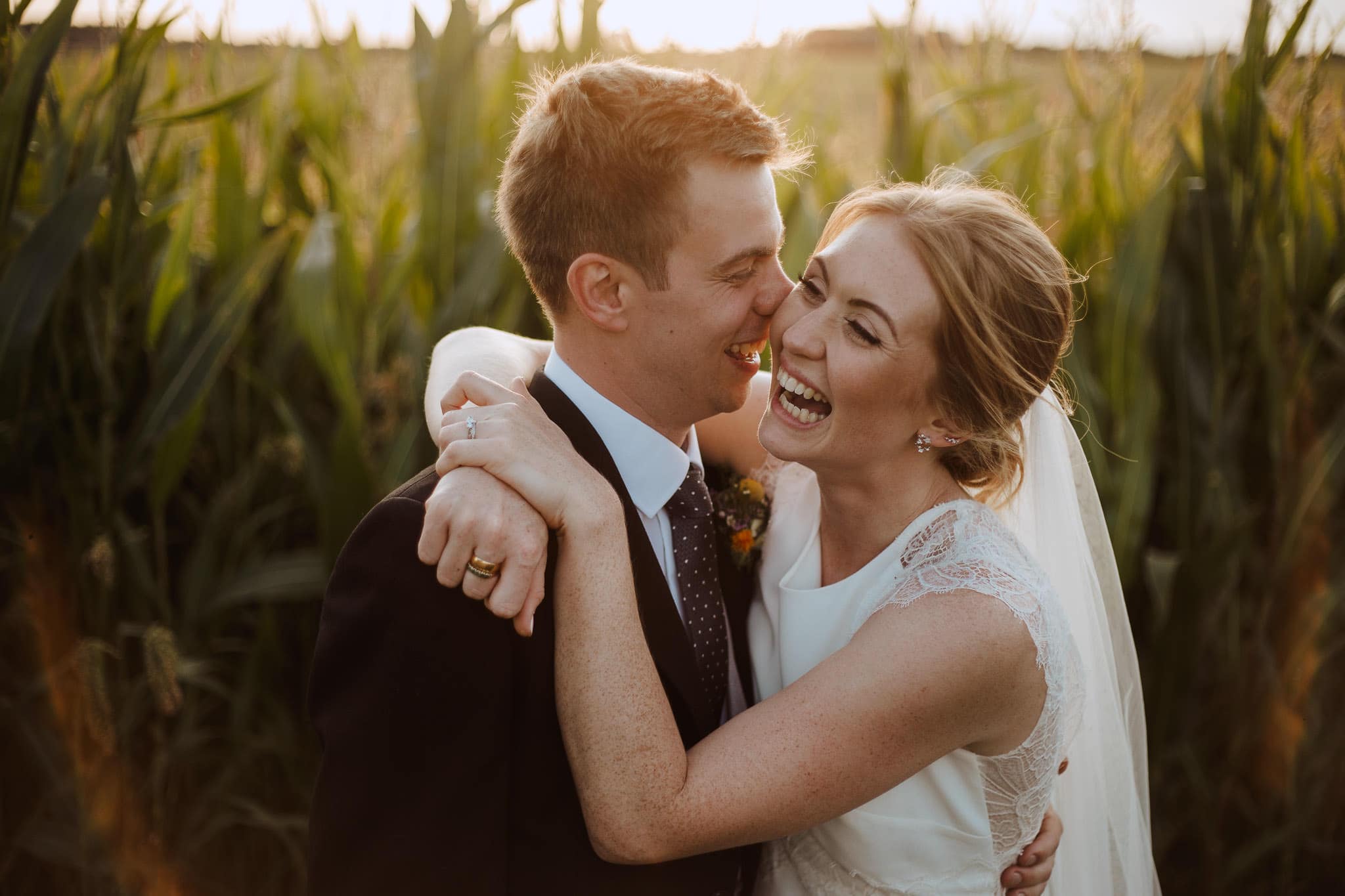 beautiful golden hour portraits  at Norton Fields wedding