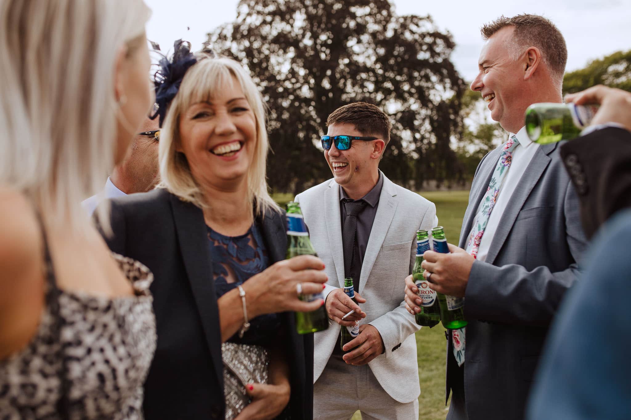 drinks reception Stubton Hall wedding photography