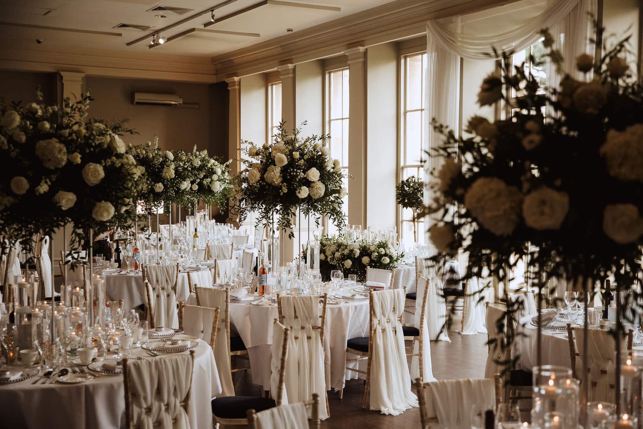 Stubton Hall wedding breakfast in the orangery