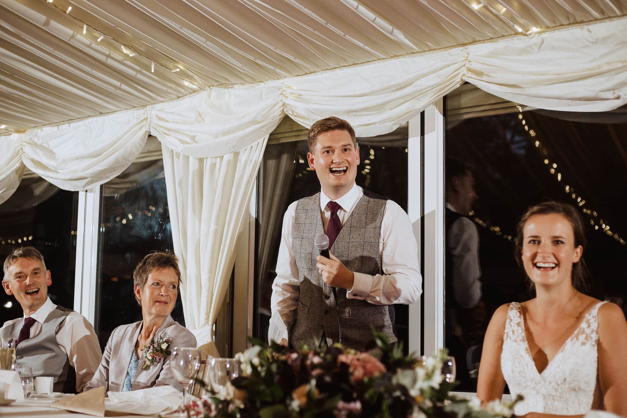 Tissington Hall Wedding speeches