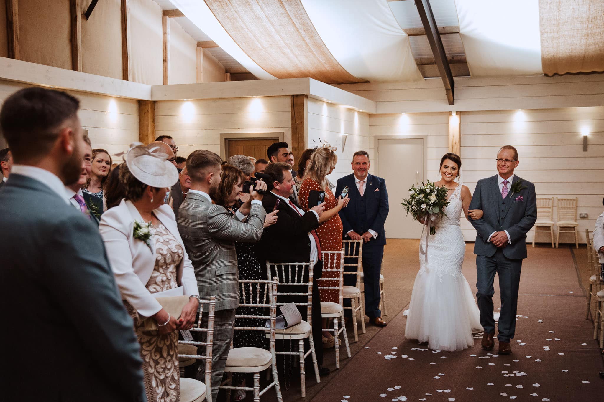 Newton House Barns Wedding indoor ceremony