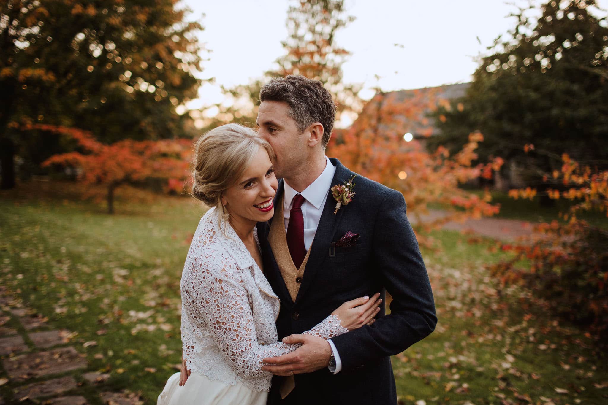 bride and groom natural portrait Dewsall Court, Herefordshire wedding