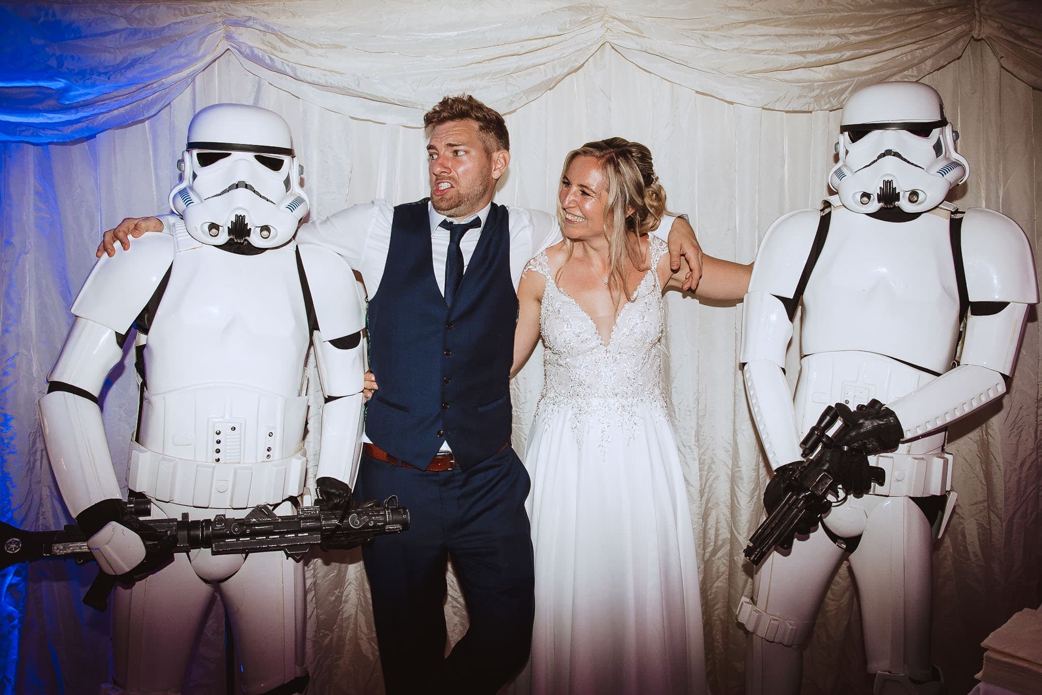Star Wars themed wedding photo