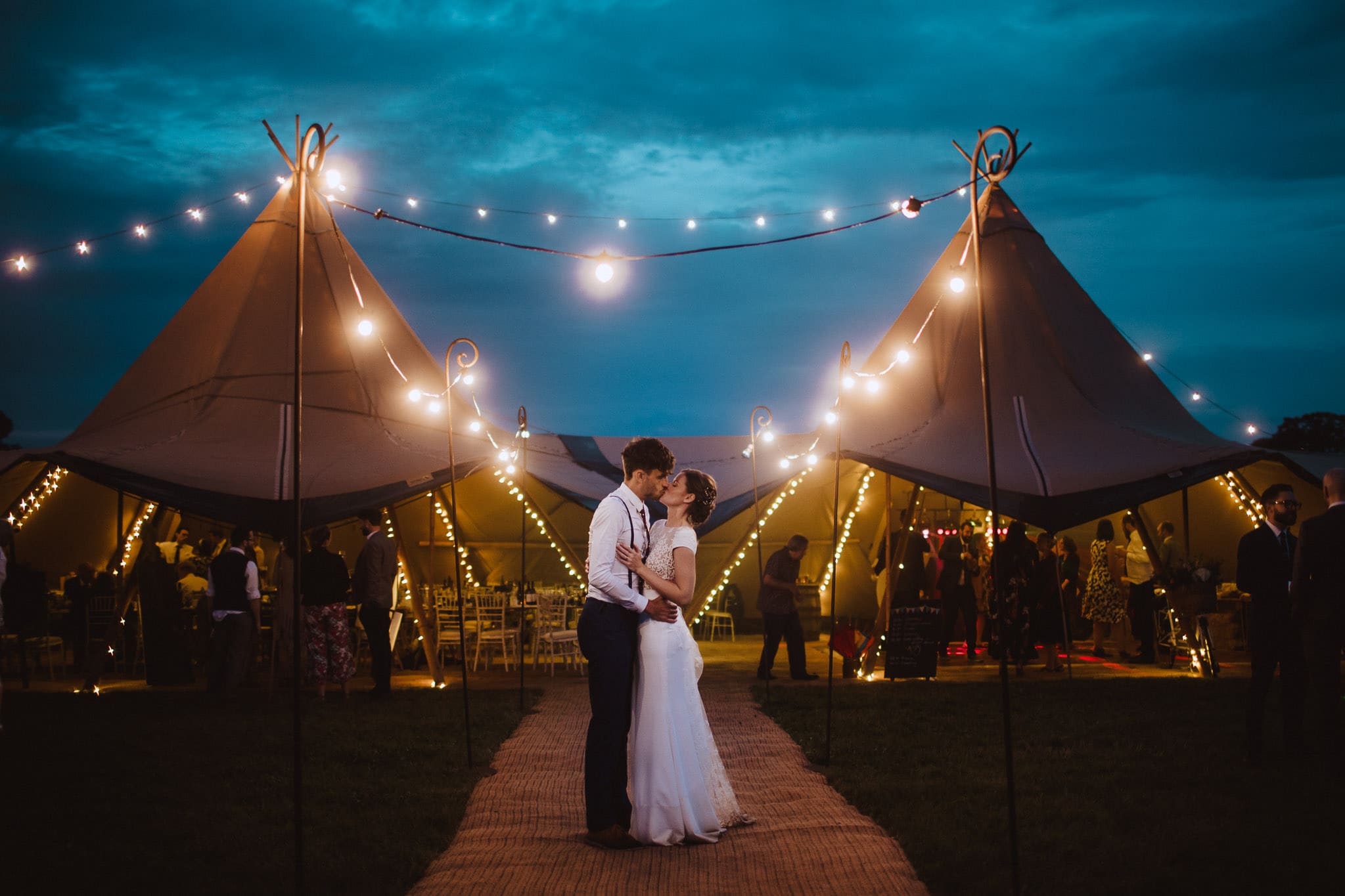 outdoor ceremony with a tipi