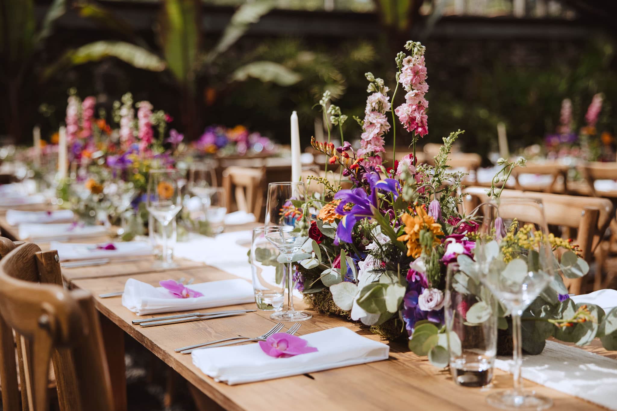 bright florals for rustic elegant farm wedding