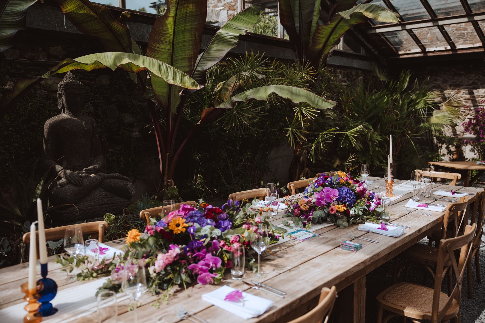 playhouse wedding photography details of table decor for fusion wedding