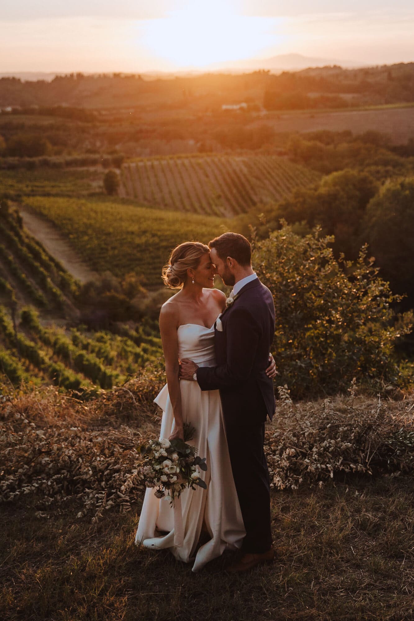 Couple portrait at sunset - destination wedding photographer Red on Blonde